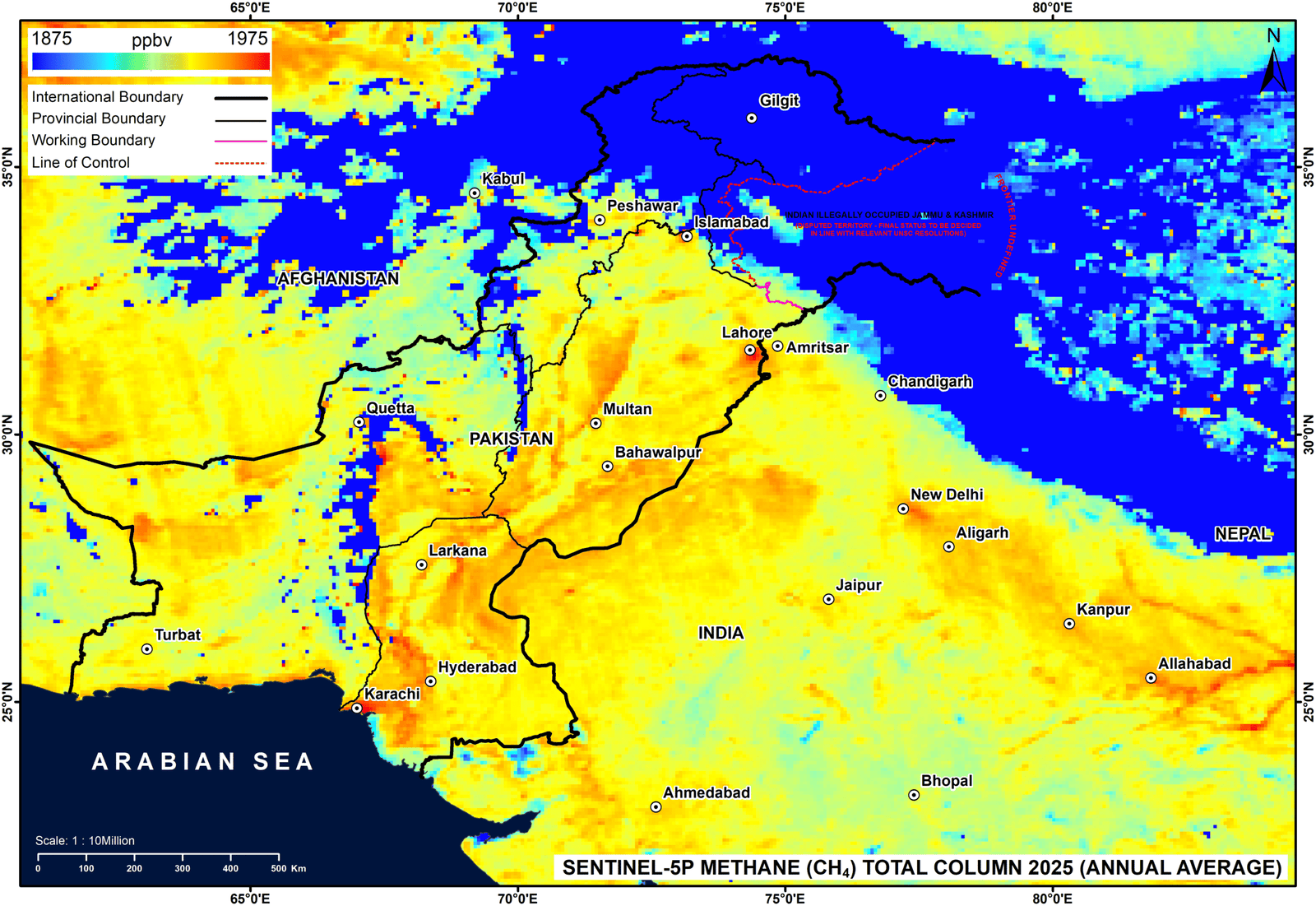 Sentinel-5P Methane (CH4) Total Column